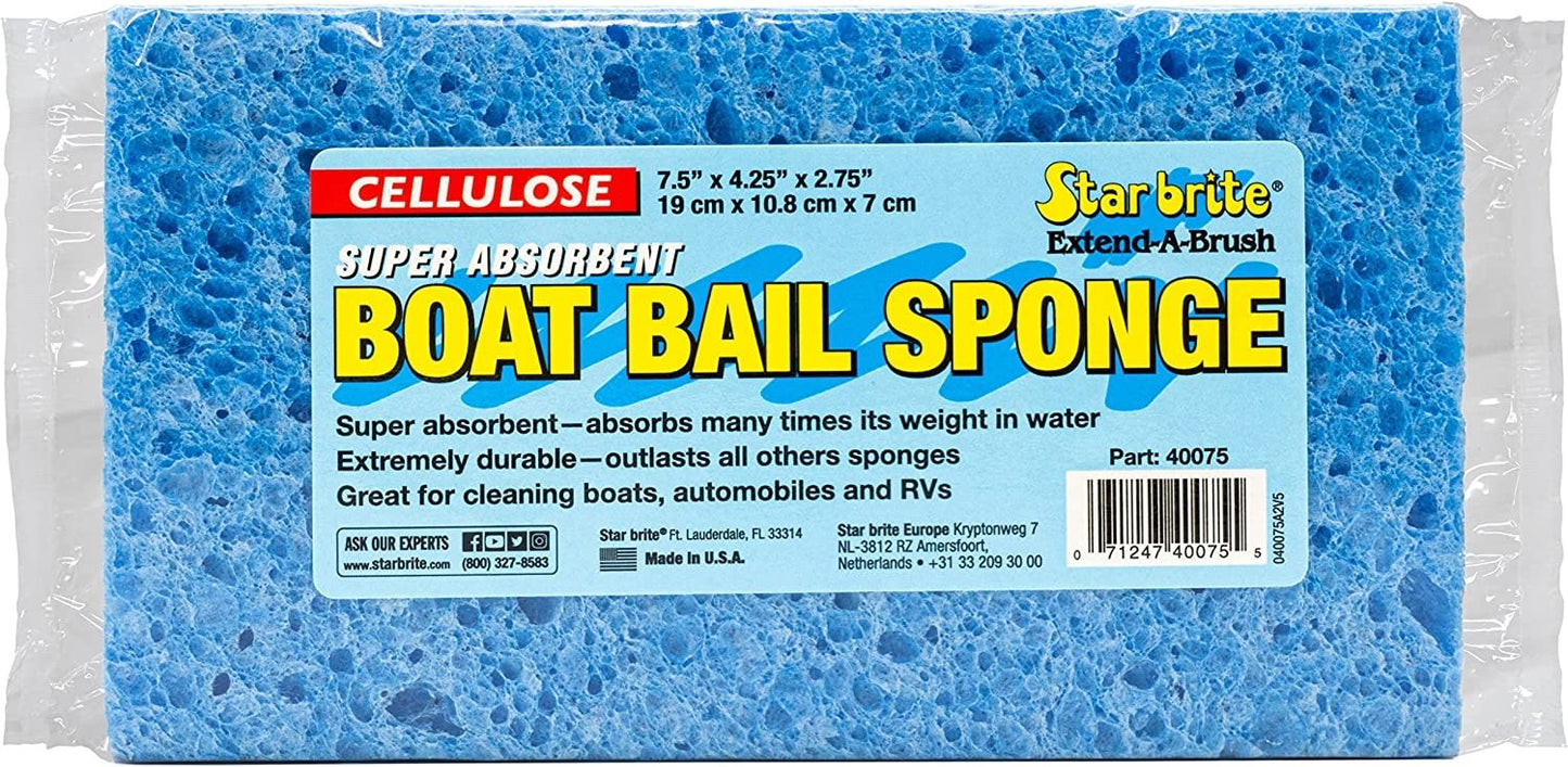Starbrite 40075 - Super Absorbent Boat Bail Sponge, Cellulose