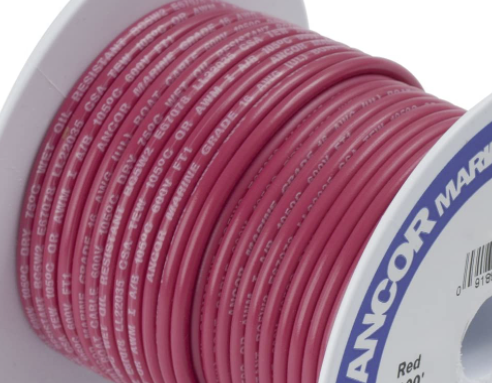 Ancor 639-106810 - Marine Grade Tinned Copper Primary Wire 12 Ga. Red