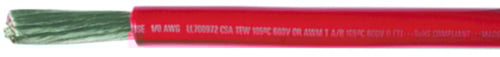 COBRA TINNED COPPER BATTERY CABLE 1/0 AWG RED PER FOOT