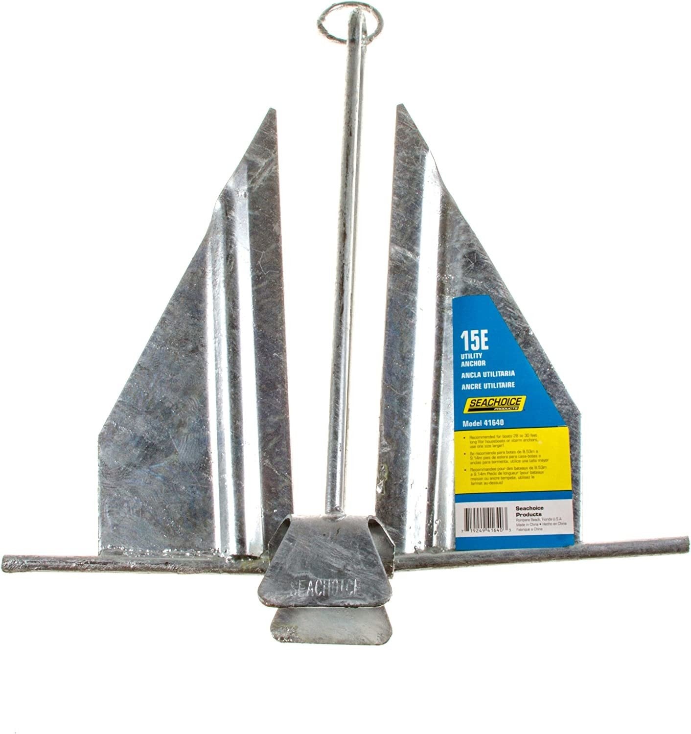 SEACHOICE - 41640 HOT DIPPED GALVANIZED UTILITY ANCHOR SIZE 15E