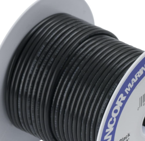 Ancor 639-102010 - Marine Grade Tinned Copper Primary Wire 16 Ga. Black per foot