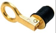 Seachoice 18820 - Drain Plug-1 Snap Lock-Brass