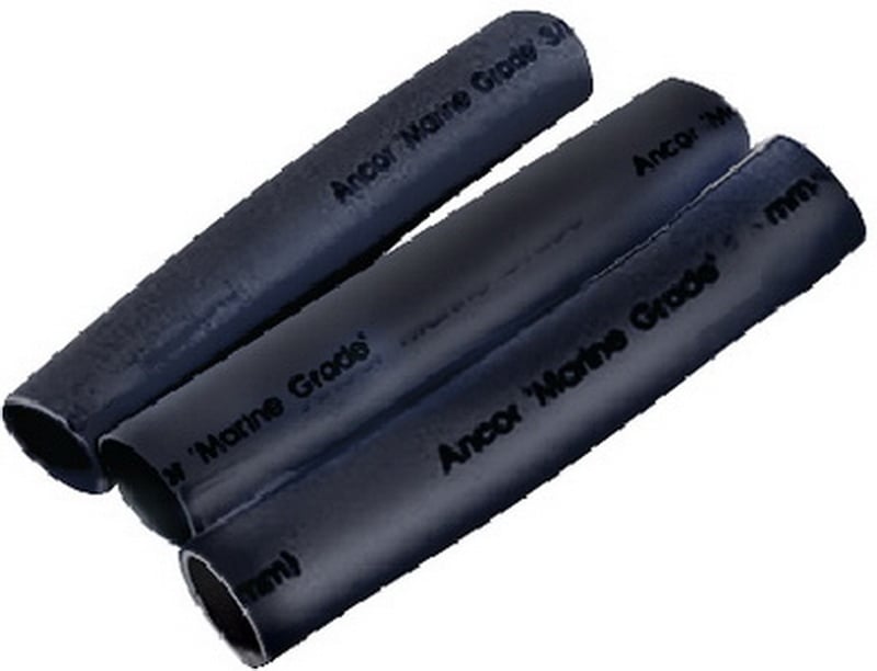 Ancor 301503 - Adhesive Lined Heat Shrink Tubing Assorted x 3", 8 Pack (Black)