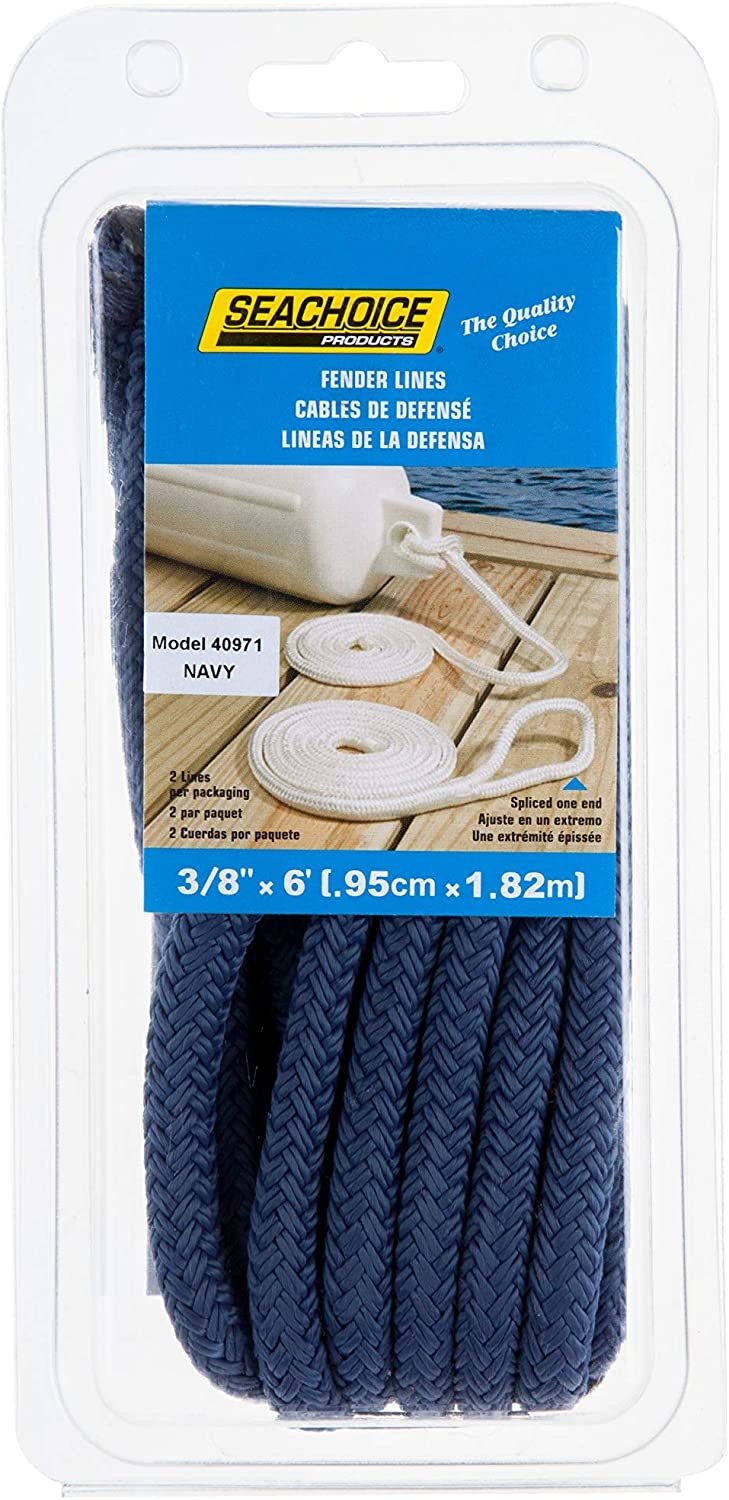 Seachoice 40971 - Double Braided Nylon Fender Line 2 per pack
