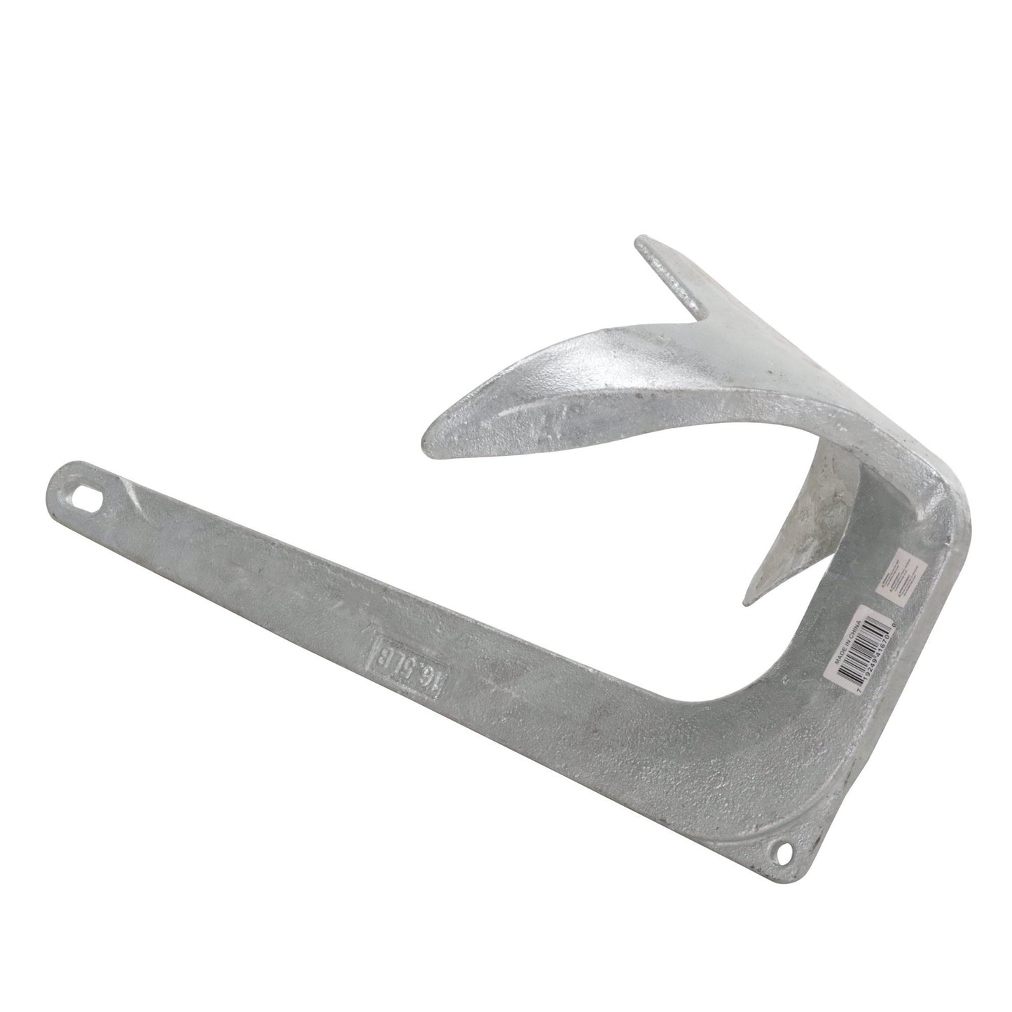 Seachoice 41670 - Hot Dipped Galvanized Claw Anchor, 16.5lbs