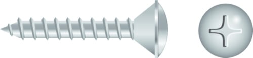Seachoice 791186 - Stainless Steel Phillips Tapping Screw Oval Head #12 X 1 1/2