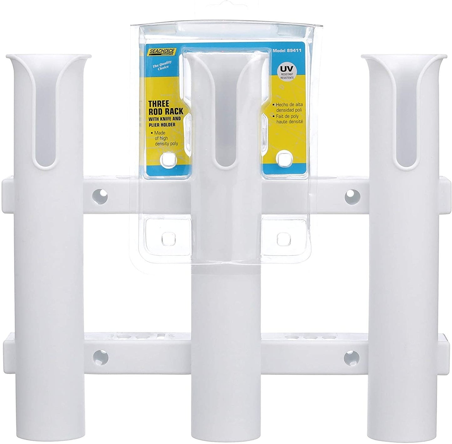 Seachoice 89411 - Three Rod Rack, White
