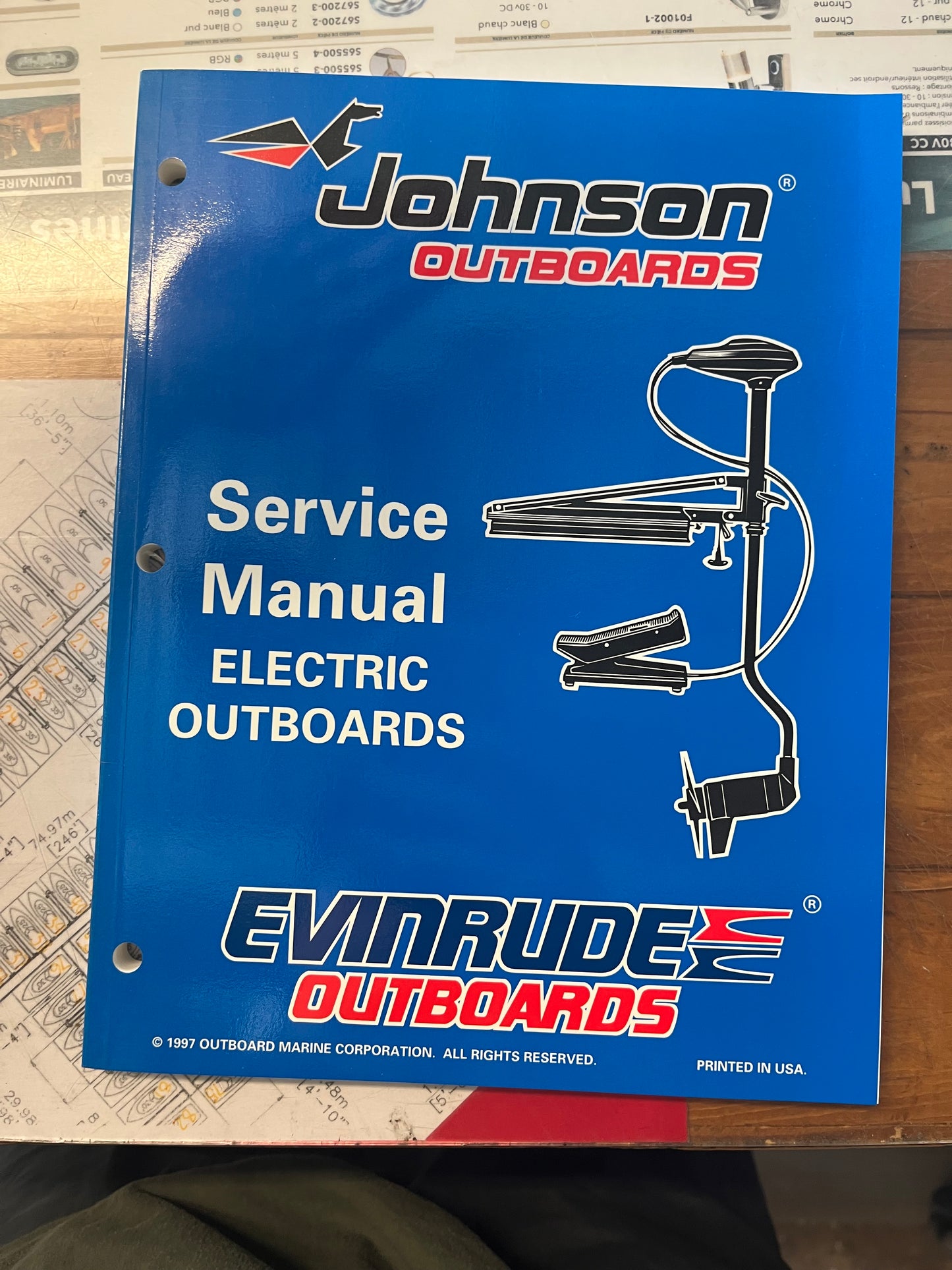 JOHNSON OUTBOARD SERVICE MANUAL ELECTRIC OUTBOARDS 520201