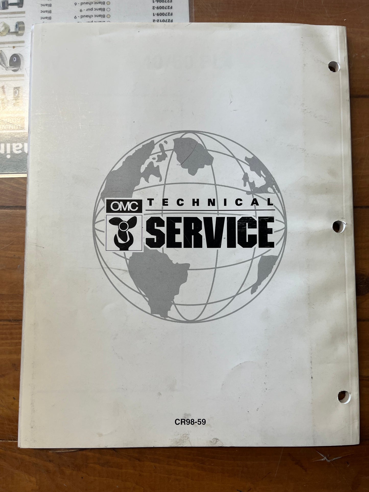 JOHNSON EVINRUDE SERVICE INFORMATION SUPPLEMENT 1998 CR98-59