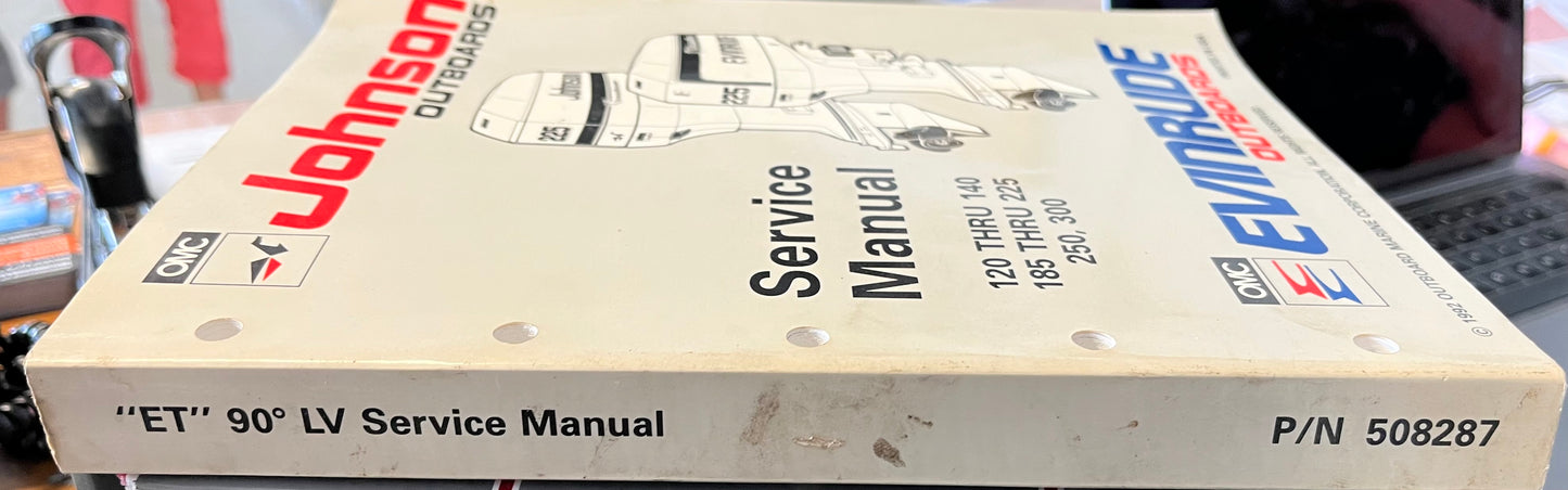 JOHNSON EVINRUDE OUTBOARD SERVICE MANUAL 1992 P/N 508287