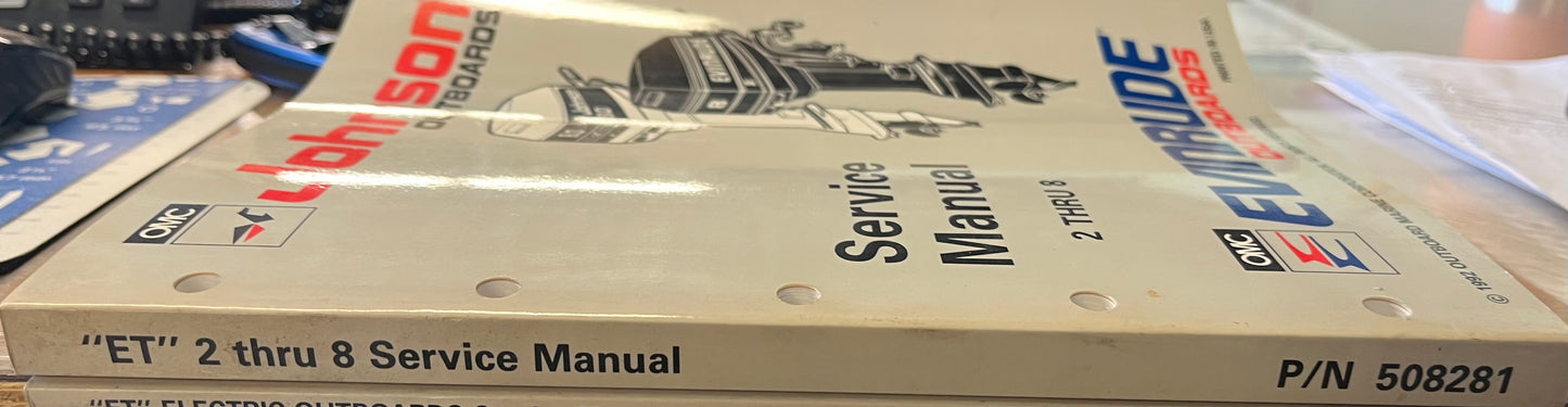 JOHNSON EVINRUDE OUTBOARD SERVICE MANUAL 1992 P/N 508281