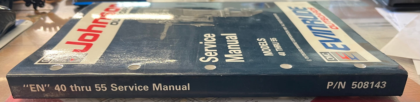 JOHNSON EVINRUDE OUTBOARD SERVICE MANUAL 1991 P/N 508143