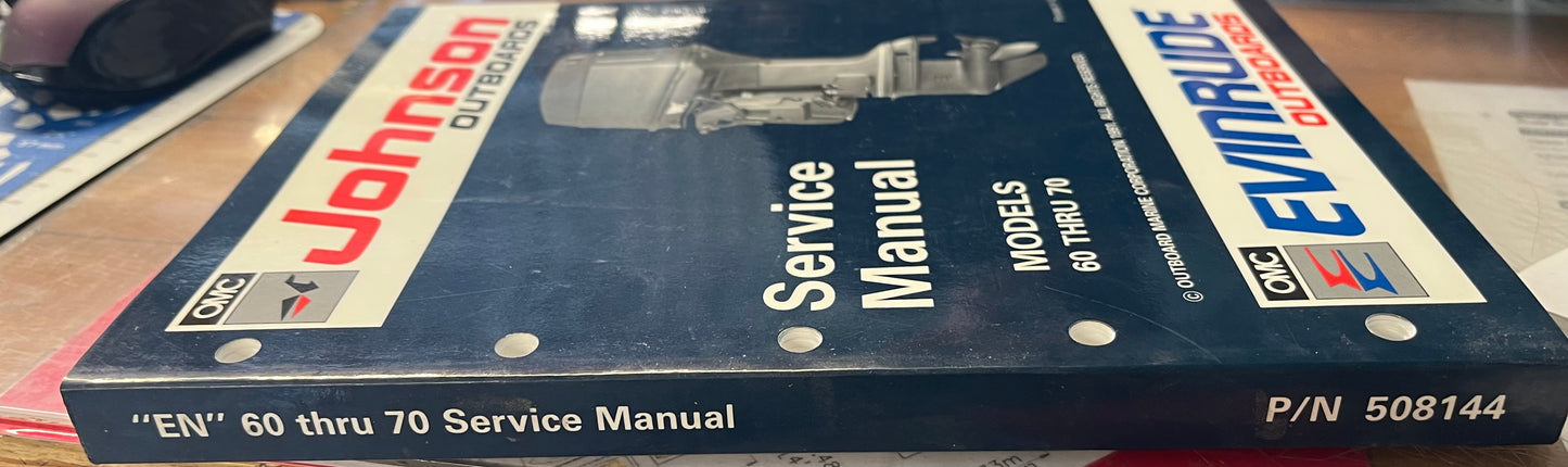 JOHNSON EVINRUDE OUTBOARD SERVICE MANUAL 1991 P/N 508144
