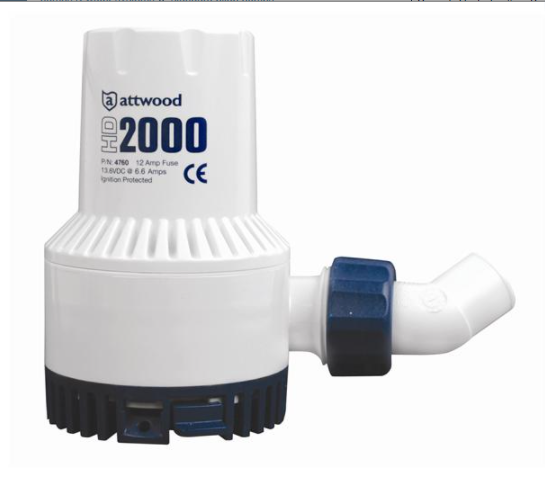Attwood- Heavy Duty Bilge Pump 2000 GPH