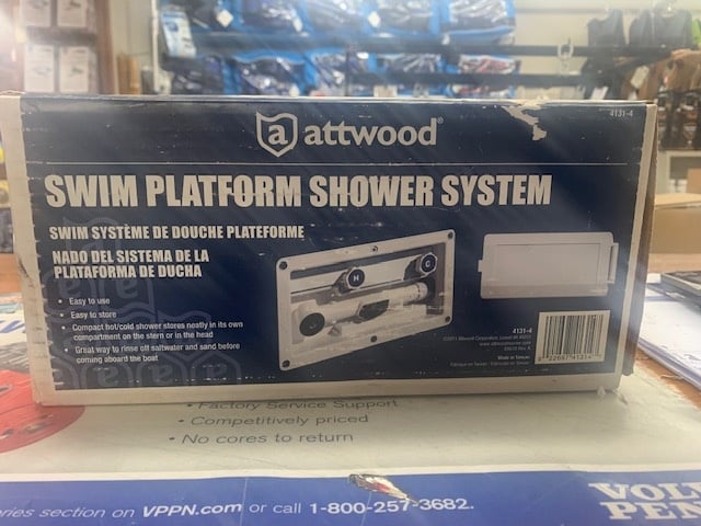 ATTWOOD SWIM PLATFORM SHOWER HOOKS UP DIRECTLY TO THE BOAT 4131-4