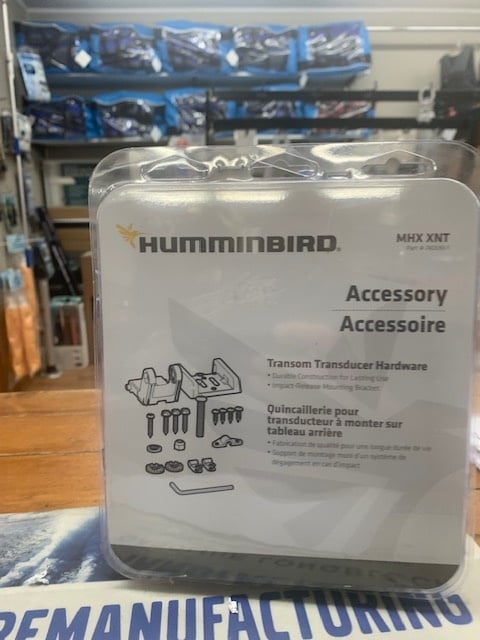 Humminbird - MHX-XNT Transom Mount Hardware Kit, Durable construction for lasting use, Impact-release mounting bracket