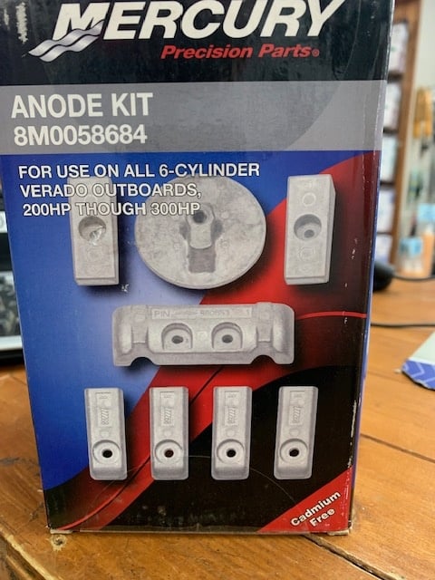 Mercury 8M0058684 - Anode Kit Verado , 6 cylindre 200hp through 300hp