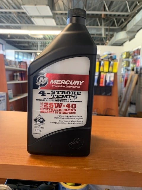 MERCURY - 25W-40 4T MARINE ENGINE OIL FULLY SYNTHETIC 946 ML