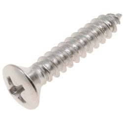 Seachoice B638 - Stainless Steel Phillips Tapping Screw Oval Head #10 x 3/4”