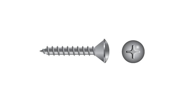 Seachoice B632 - Phillips Tapping Screw Oval Head #6 x 3/4