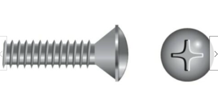 Seachoice B763 - Stainless Steel Phillips Machine Screw 1/4-20 x 3”