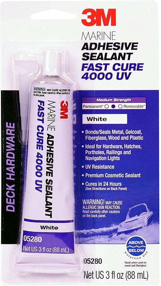 3M 05280 - 4000UV Fast Cure Sealant, White, 3 oz