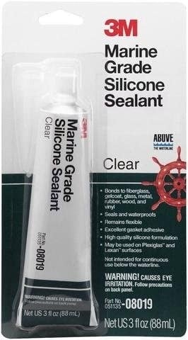 3M 08019 - Mildew Resistant Silicone-Clear 3 oz.