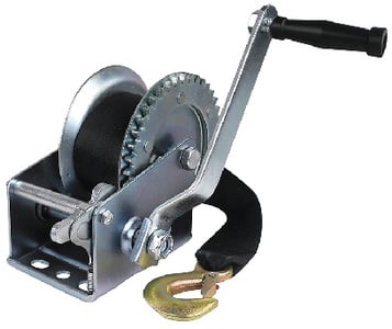 Seachoice 52161  - 1,000 Lb. Manual Trailer Winch, 1-Speed, 25-Ft. Strap, Snap Hook