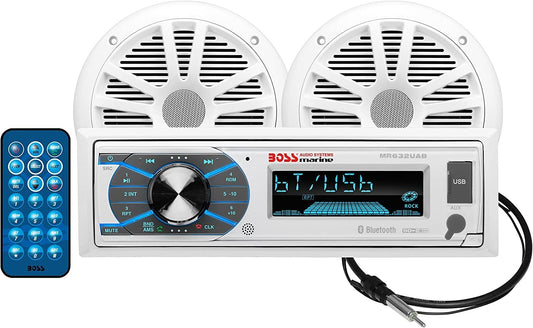Boss 153-MCK632WB6 - MARINE RECEIVER SPEAKER PKG