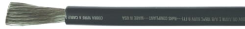 COBRA TINNED COPPER BATTERY CABLE 1/0 AWG BLACK PER FOOT