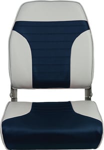 Springfield 169-1040661 - Economy Folding High Back Seat Gray &amp; Blue