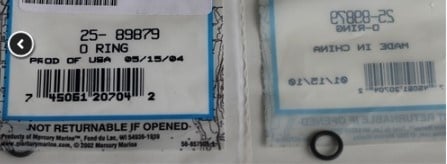 MERCURY - O'RING 25-89879
