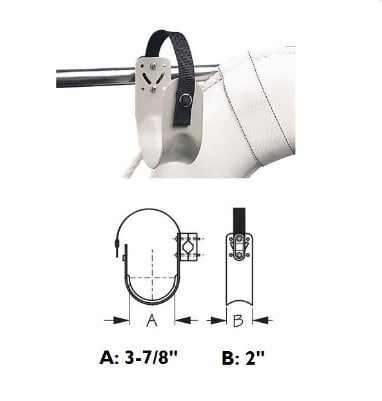 SEADOG RAIL MOUNT RING BUOY BRACKET 327130-1