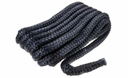 Seachoice 50-40461 - Double Braid Nylon Dock Line, Black, 5/8x20'