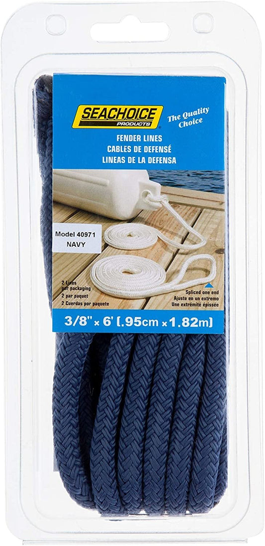 Seachoice 40971 - Double Braided Nylon Fender Line 2 per pack 