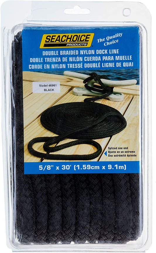 Seachoice 50-46961 - Double Braid Nylon Dock Line 5/8 x 30' 