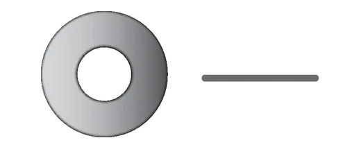 SEACHOICE 50-01233 - Flat Washer, M5, 1 mm Thick, OD 10 mm