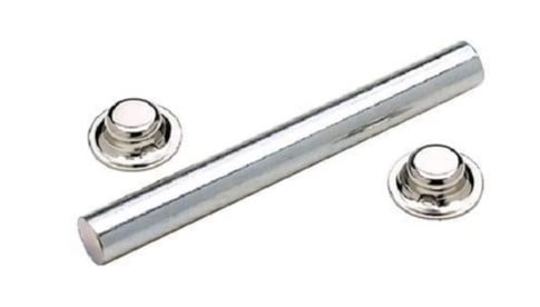 Seachoice 55811 - Zinc Plated, Steel, Roller Shaft, 2 Pal Nuts