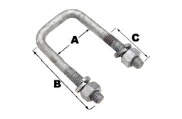 Seachoice 57211 - Square U-Bolt-2 1/16 X2 13/16