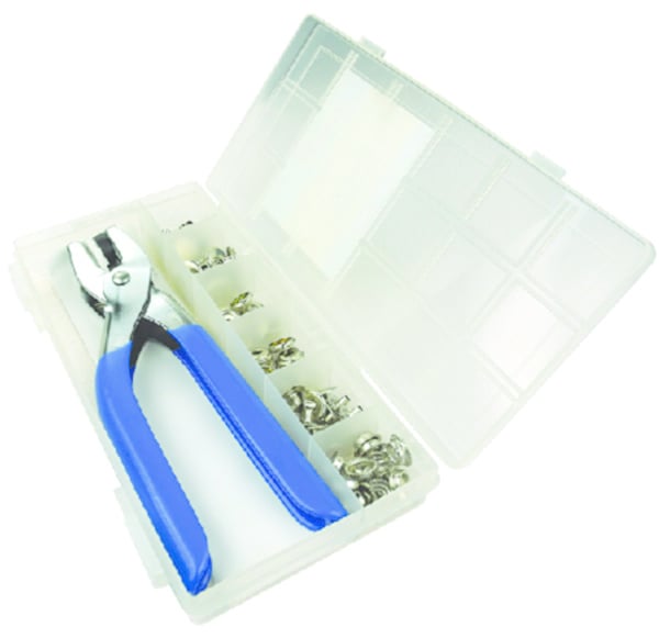 Seachoice 59443 - Nickel Plated Brass Snap Kit With Grip Tool - 72 Piece