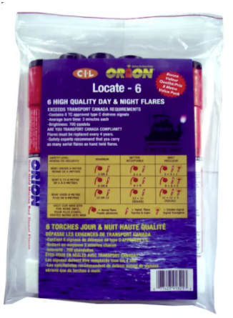 CIL 891-594 - LOCATE 6 RED HANDHELD FLARES