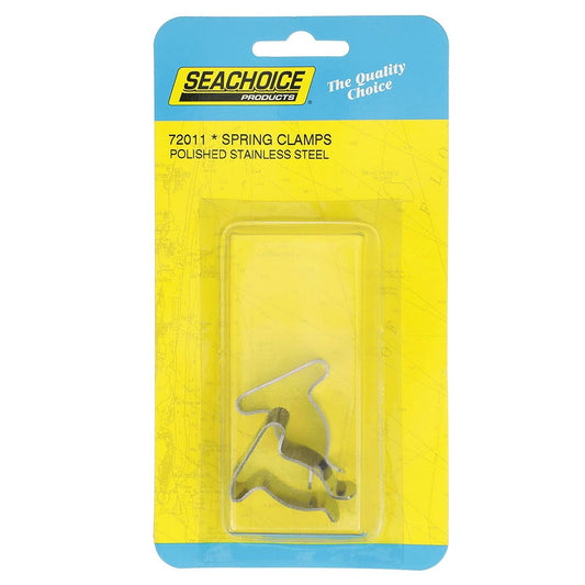 Seachoice 72011 - Stainless-Steel Spring Clamps (2 Per Pack)