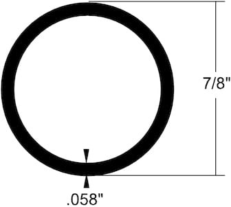 236-A237858BLY61 - Aluminum Tube 7/8 X 6 FT