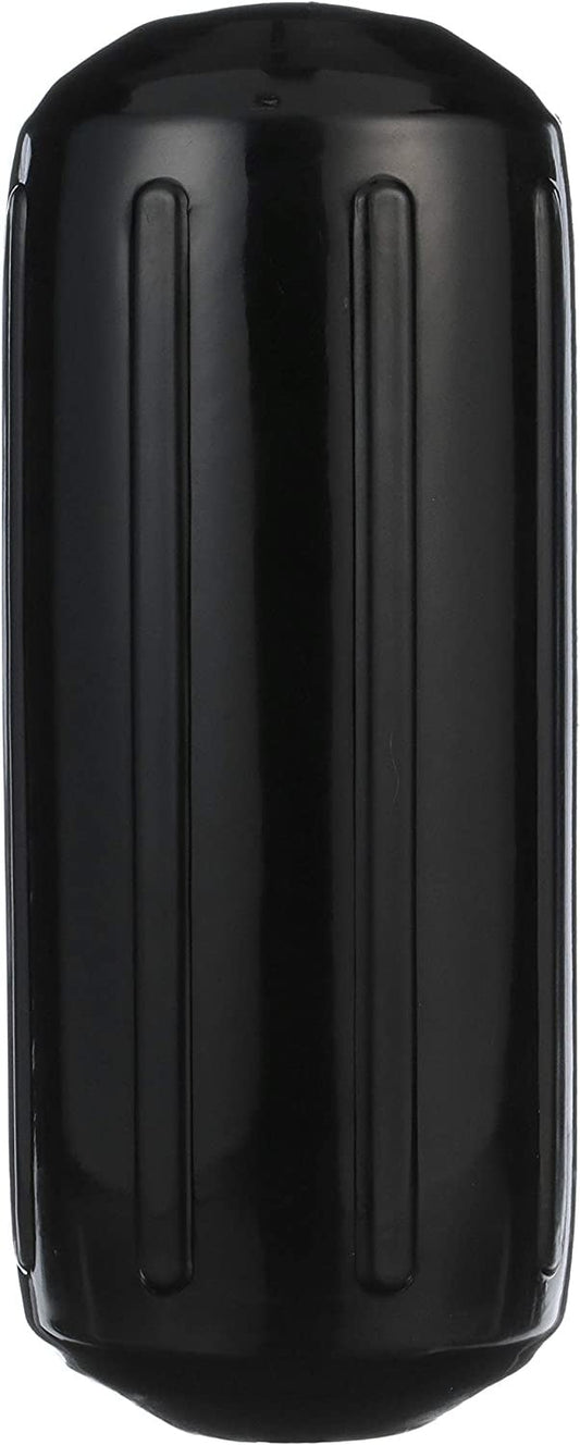 Seachoice 79141 - Fender, Center Hole, Ribbed 6x15, Black 