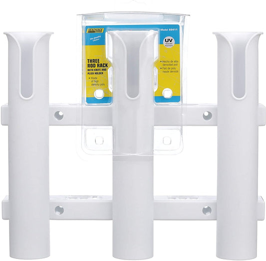 Seachoice 89411 - Three Rod Rack, White