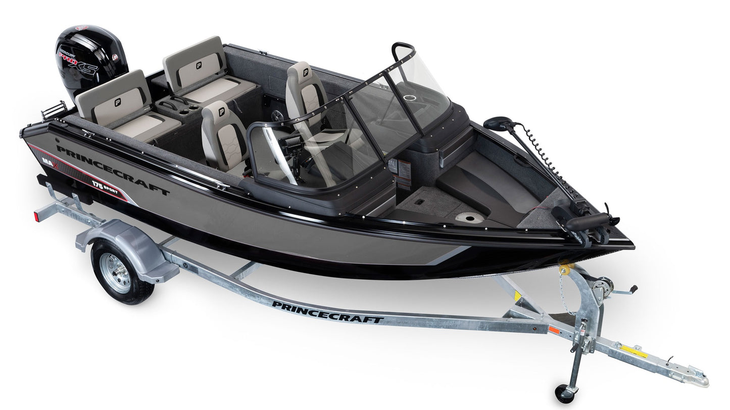 PRINCECRAFT SPORT 175 MAX (2026) – Anthracite Grey | Mercury 115 Pro XS + Galvanized Trailer