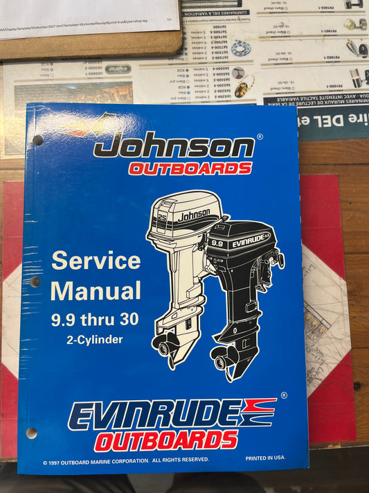 JOHNSON Evinrude Service Manual 9.9THRU 30 P/N 520204