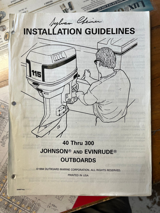 JOHNSON EVINRUDE INSTALLATION GUIDELINES 500897