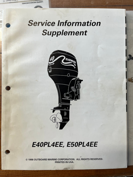 JOHNSON EVINRUDE SERVICE INFORMATION SUPPLEMENT 1998 CR98-59