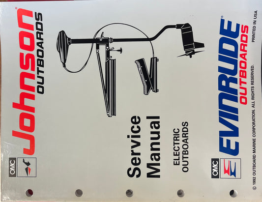JOHNSON EVINRUDE OUTBOARD SERVICE MANUAL 1992 P/N 508280